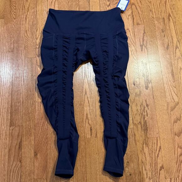 Sweetflexx Scrunch Leggings Navy High Waist Resistance Activewear 14 - Picture 3 of 11